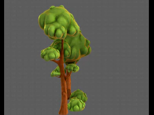 trees cartoon v09 3D Model
