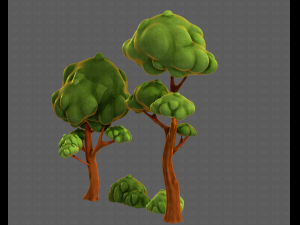 trees cartoon v09 Modelo 3D
