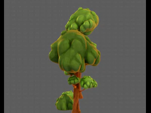 trees cartoon v09 3D Model