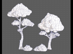trees cartoon v09 Modelo 3D