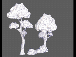 trees cartoon v09 Modelo 3D
