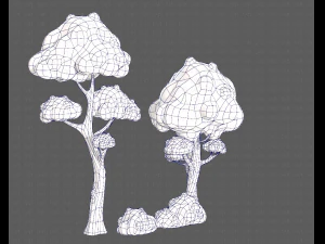 trees cartoon v09 3D Model