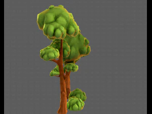 trees cartoon v09 3D Model