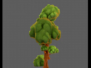 trees cartoon v09 3D Model
