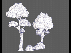 trees cartoon v09 Modelo 3D
