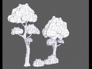 trees cartoon v09 3D Model