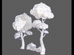 trees cartoon v09 Modelo 3D