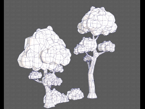 trees cartoon v09 Modelo 3D