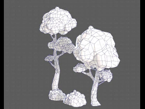 trees cartoon v09 3D Model