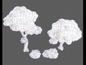 trees cartoon v09 Modelo 3D