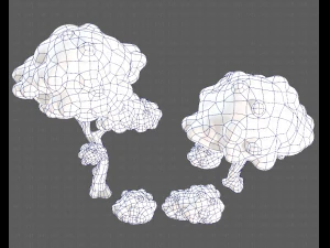 trees cartoon v09 3D Model