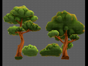 trees cartoon v09 Modelo 3D