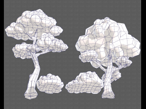 trees cartoon v09 Modelo 3D