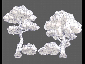trees cartoon v09 3D Model