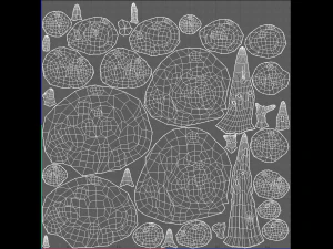 trees cartoon v09 3D Model