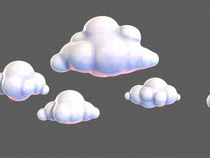 clouds cartoon v01 3D मॉडल