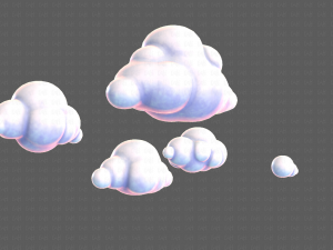 clouds cartoon v01 3D मॉडल