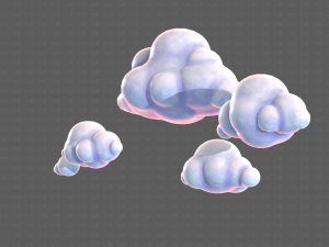 clouds cartoon v01 3D मॉडल