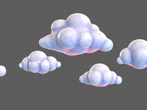clouds cartoon v01 3D मॉडल