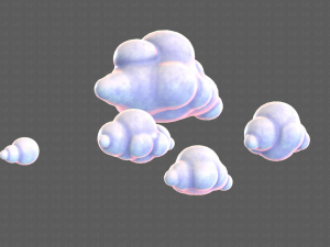 clouds cartoon v01 3D मॉडल
