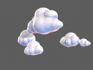 clouds cartoon v01 3D मॉडल