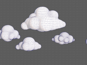 clouds cartoon v01 3D मॉडल