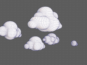 clouds cartoon v01 3D मॉडल