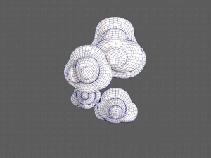 clouds cartoon v01 3D Model