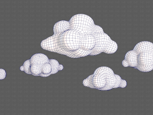 clouds cartoon v01 3D मॉडल