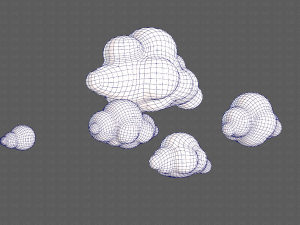 clouds cartoon v01 3D मॉडल