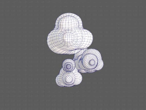 clouds cartoon v01 3D Model