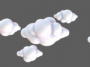clouds cartoon v01 3D मॉडल