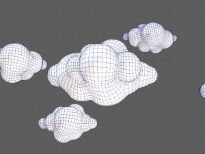 clouds cartoon v01 3D मॉडल