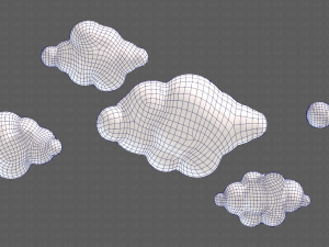 clouds cartoon v01 3D मॉडल