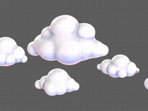 clouds cartoon v01 3D मॉडल