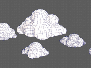 clouds cartoon v01 3D मॉडल