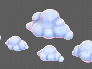 clouds cartoon v01 3D मॉडल