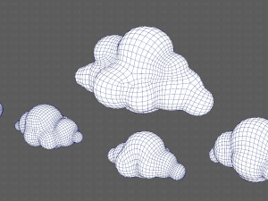 clouds cartoon v01 3D मॉडल