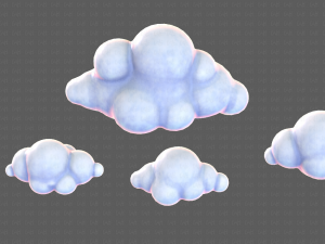 clouds cartoon v01 3D मॉडल