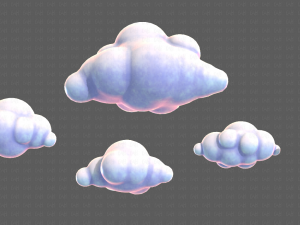 clouds cartoon v01 3D मॉडल