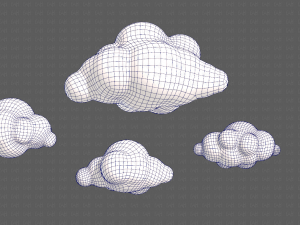 clouds cartoon v01 3D मॉडल