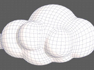 clouds cartoon v01 3D Model