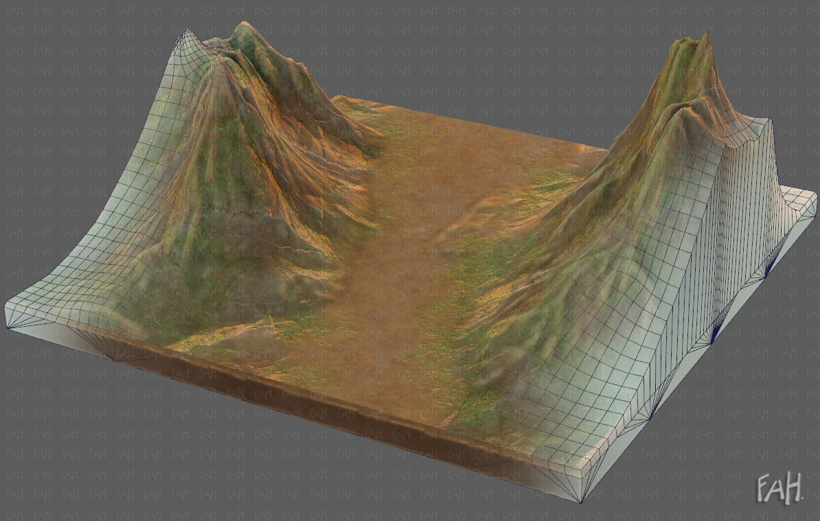 terrain v01 3D Model .c4d .max .obj .3ds .fbx .stl .blend