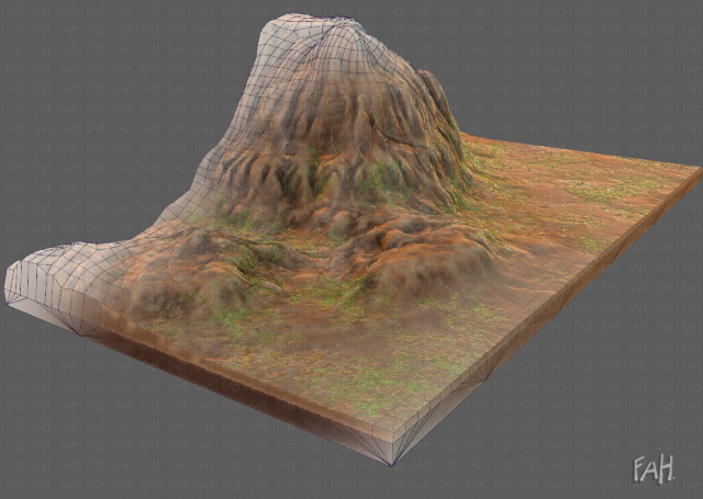 terrain v02 3D Model .c4d .max .obj .3ds .fbx .stl .blend 
