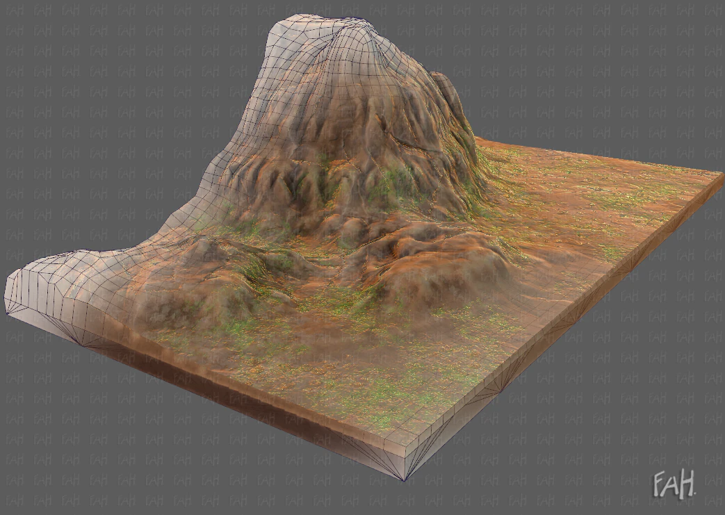 terrain v02 3D Model .c4d .max .obj .3ds .fbx .stl .blend 