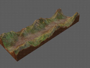 Gel&auml;nde v03 3D Modell