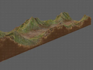 Gel&auml;nde v03 3D Modell