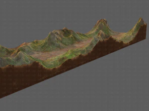 Gel&auml;nde v03 3D Modell