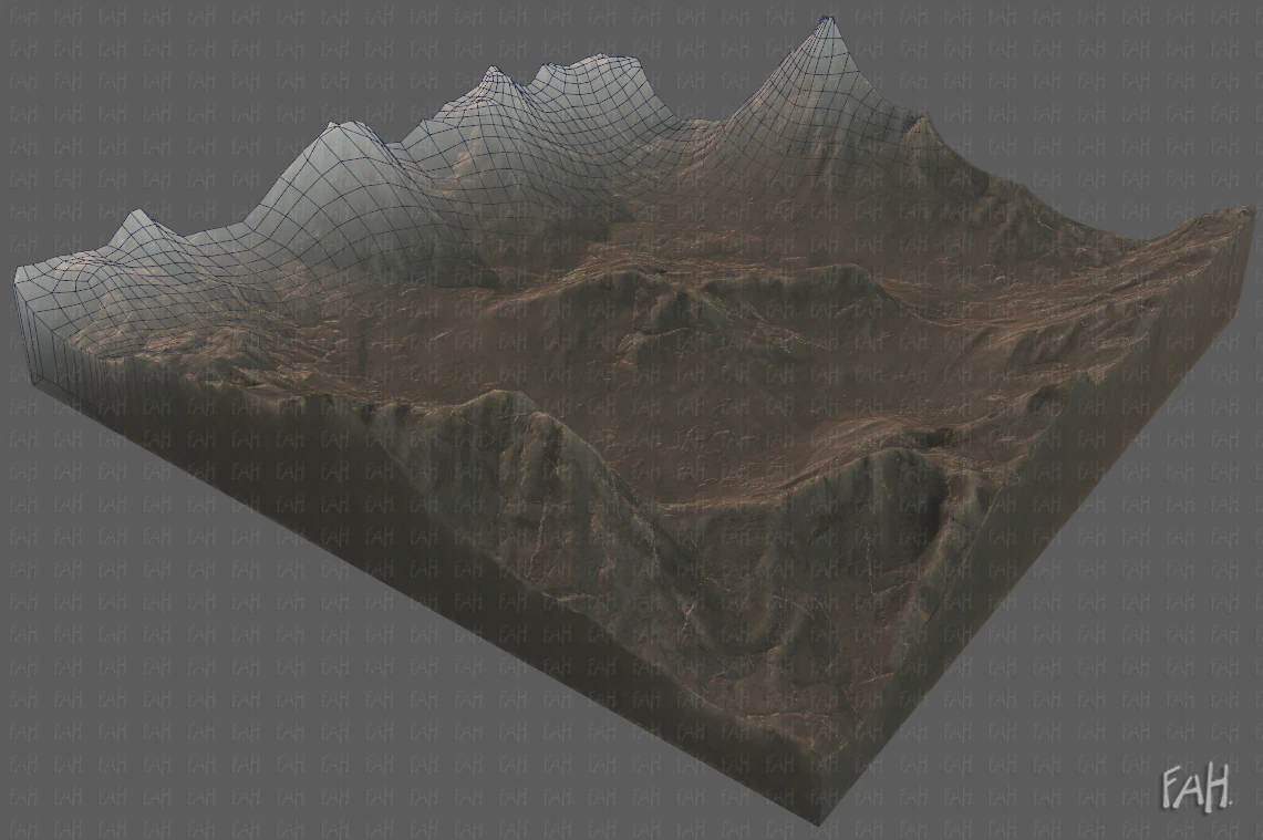 terrain v04 3D Model .c4d .max .obj .3ds .fbx .stl .blend 