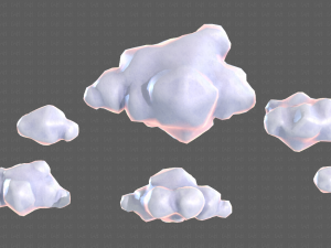 clouds cartoon v02 3D मॉडल